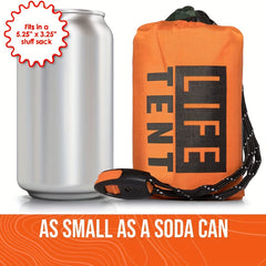 Insulated Emergency Tent 2 Person Waterproof+Whistle