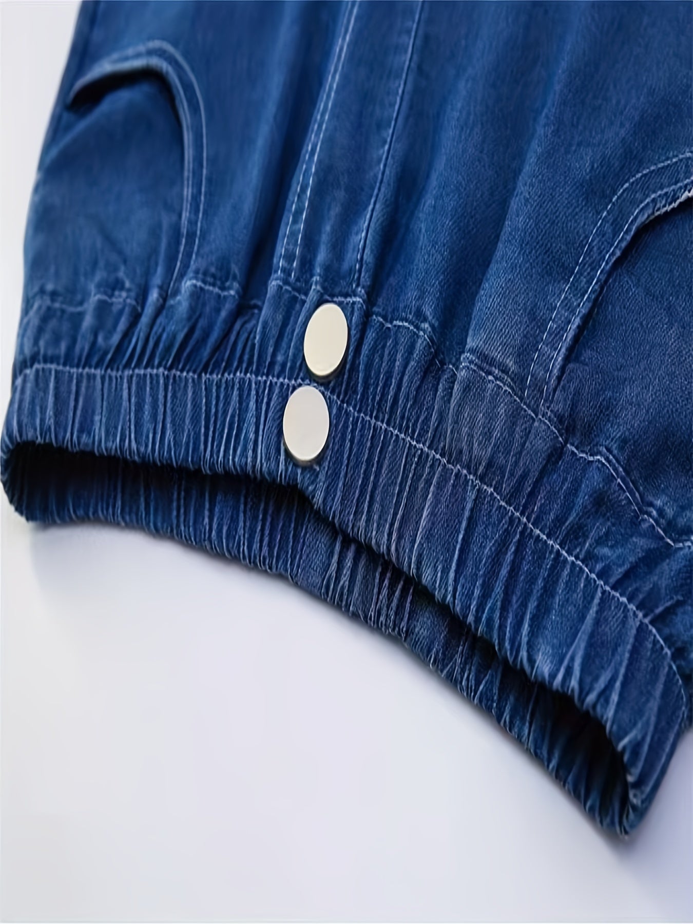 Stylish Gradient & Raw Trim Jeans Wide Leg Trousers