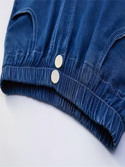 Stylish Gradient & Raw Trim Jeans Wide Leg Trousers