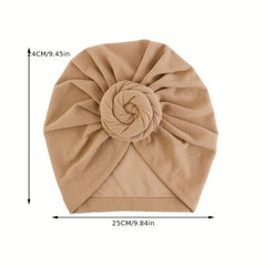 Khaki Twist Knot Turban Cap Lightweight Head Wrap Beanie