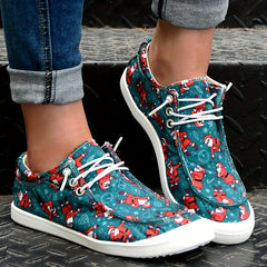 Women's Christmas Santa Claus Sneakers Lightweight Casual Shoes