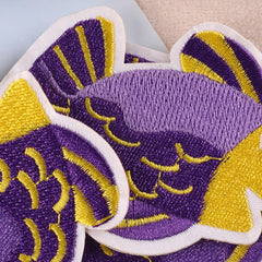 3pcs Fish Patches Iron/Sew On Embroidered Applique Repair Patch DIY Crafts