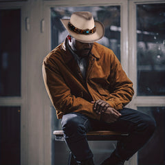 Ethnic Western Rolled Hat Cowboy Straw Hat