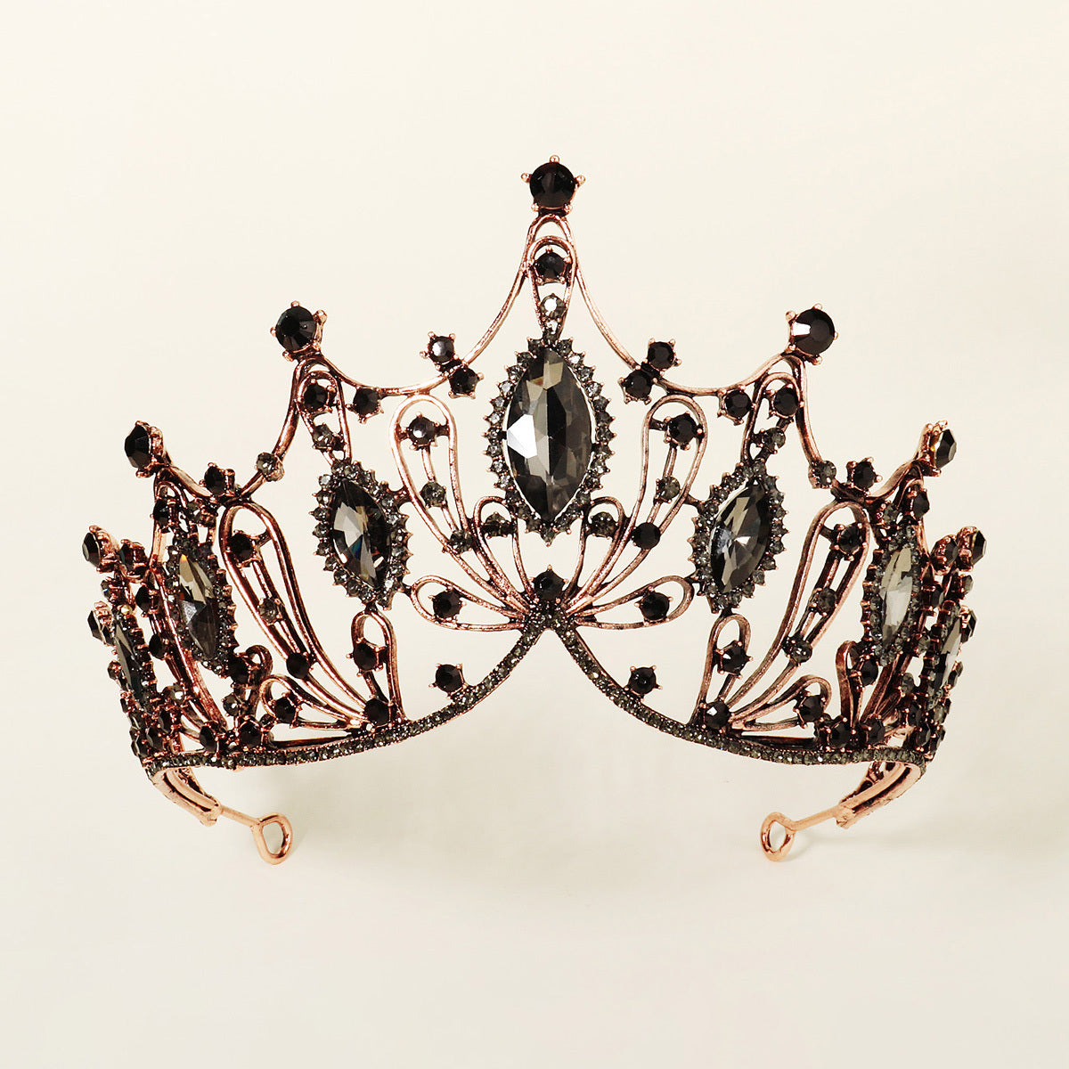 Baroque Crown Bridal Crystal Tiara Crown Gothic Wedding Headpiece Vintage