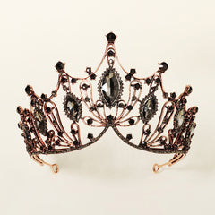 Baroque Crown Bridal Crystal Tiara Crown Gothic Wedding Headpiece Vintage