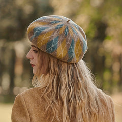 Vintage Beret Cap Women Painter Hat Classic Beanies Octagonal Hats