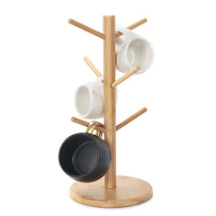 1pc Wooden Cup Holder Coffee Cup Mug Hanging Rack Modernist Design