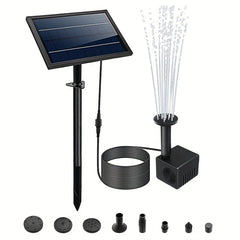 8W Solar Water Fountain Pump for Bird Baths Pools Ponds & Garden Decoration