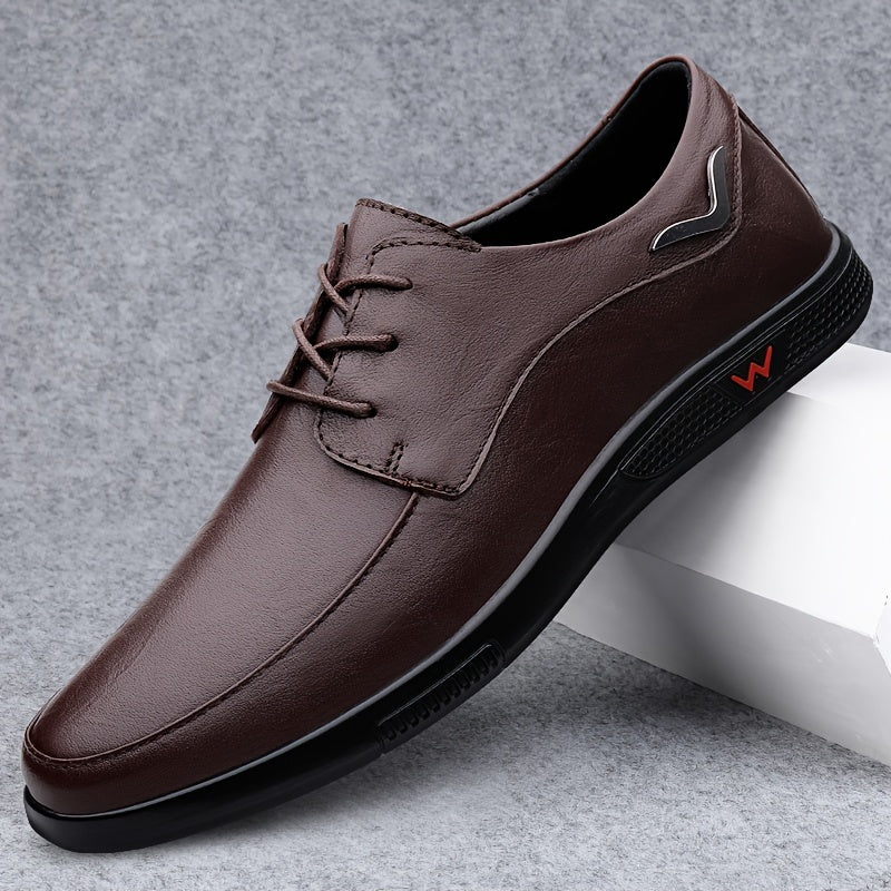 CLOHOO Men's Breathable Leather Lightweight Loafer Shoes