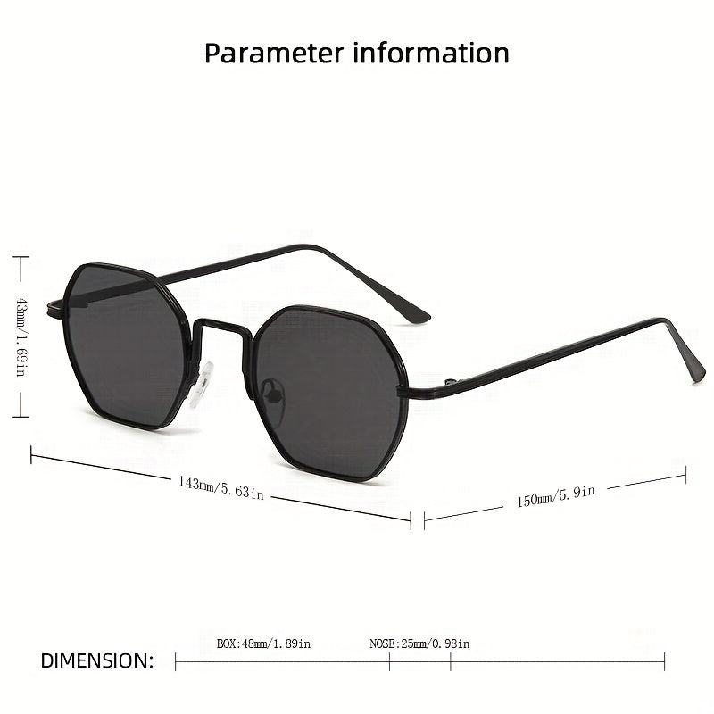 Men's Metal Steampunk Hip Hop Style Sunglasses UV Protection