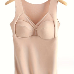 Mesh Thermal Underwear V Neck Sleeveless Top Women's Lingerie