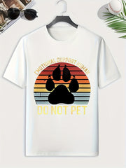 Paw Print Men's Comfy T-shirt for Outdoor Summer