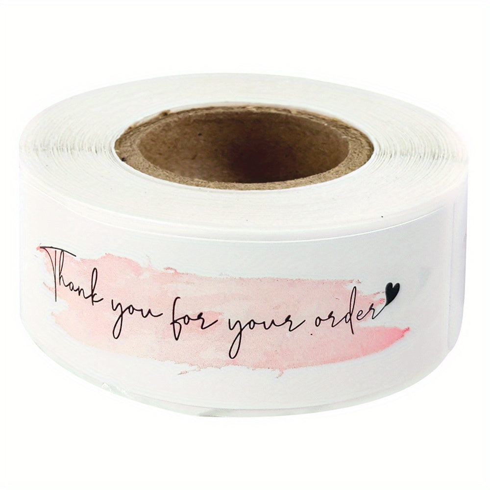 120pcs Pink Thank You For Your Order Sticker
