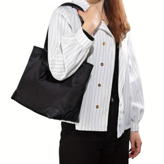 Large Capacity Tote Bag Solid Shoulder Bag Versatile Women's Commuter Bag