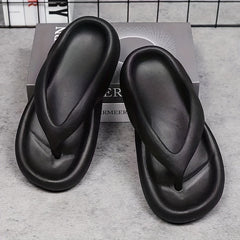 Men's Thong Sandals Casual Non Slip Pillow Sandals Outdoor Beach Shower