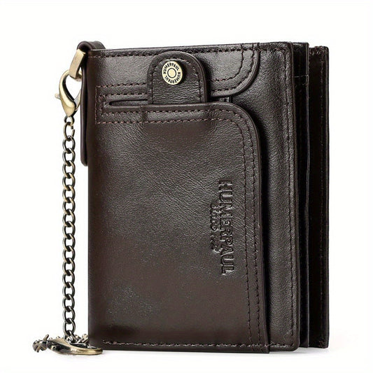 HUMERPAUL Leather Men's Wallet with Multi Function ID Credit Card Holder