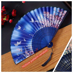 Chinese Style Folding Fan Dance Fan Women Summer Retro Classical Decorative Fan
