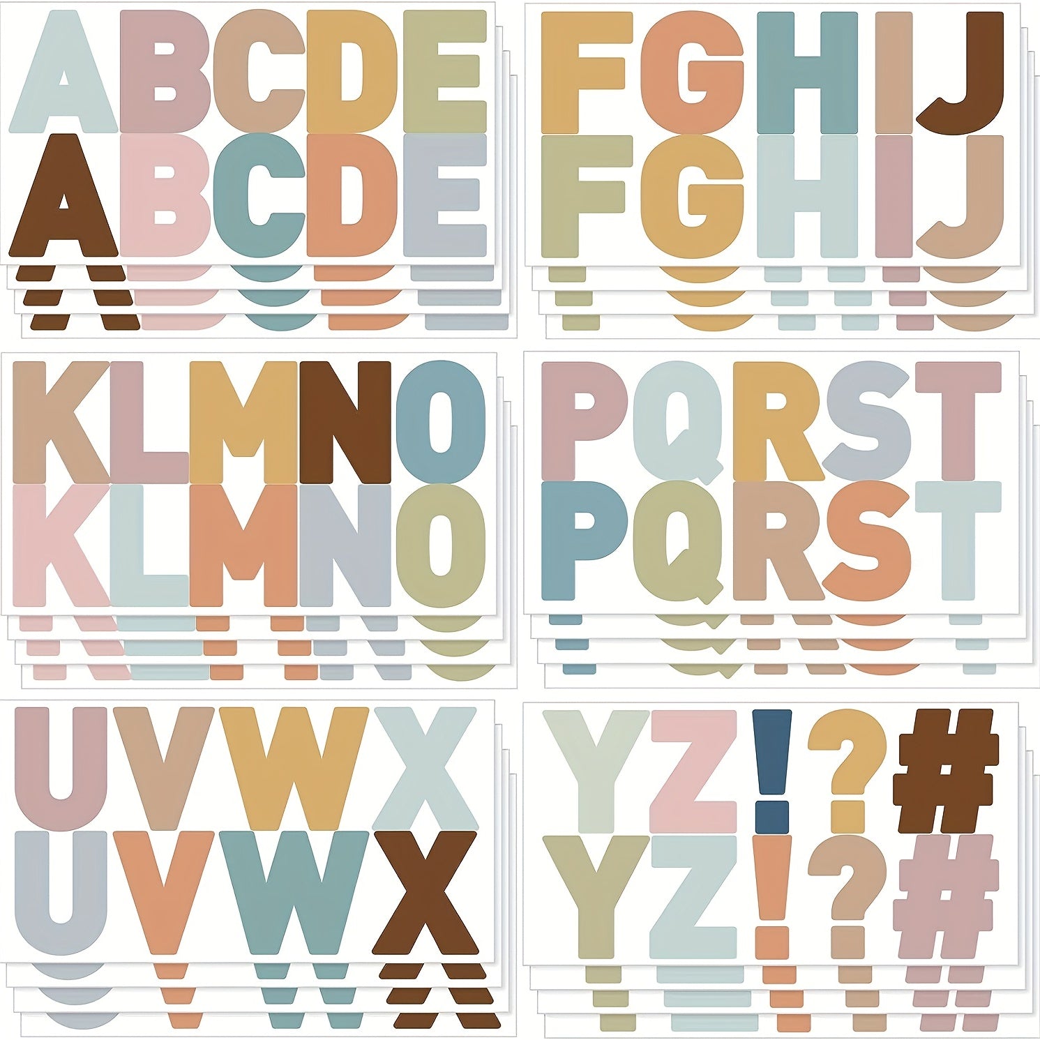 26 Letters 3 Punctuation Stickers 5 inch Self Adhesive for Bullet Journals