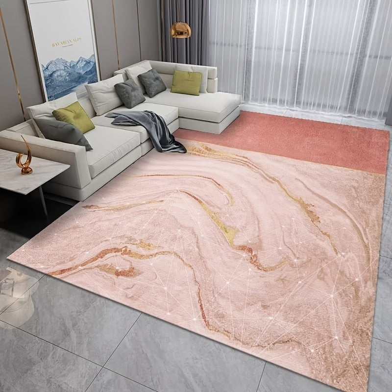 Modern Area Rug for Living Room Soft Polyester Fiber Carpet