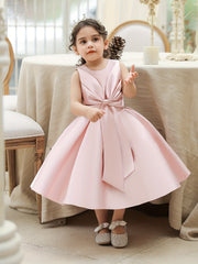 Girls Bow Formal Puffy Dress Princess Infant Toddler Birthday Party