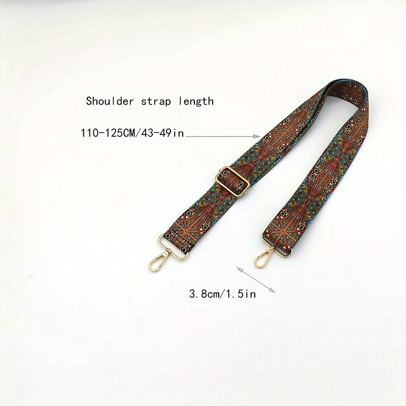 Geometric Print Shoulder Bag & Handbag Nylon Replacement Strap