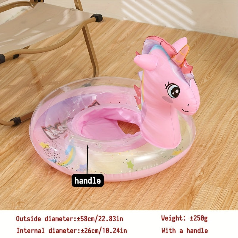 Pony Shaped Swimming Ring with Handle PVC Material Floating Seat
