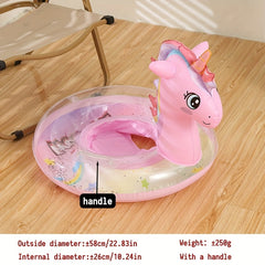 Pony Shaped Swimming Ring with Handle PVC Material Floating Seat