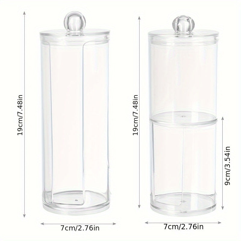 Clear Swab Holders With Lid & Dust proof Storage Jars