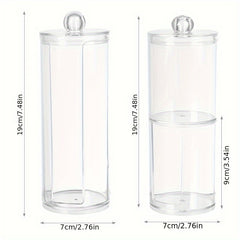 Clear Swab Holders With Lid & Dust proof Storage Jars