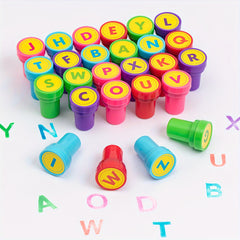 26pcs Student Number Letter Stamps Self Inking Birthday Party Teacher Winter