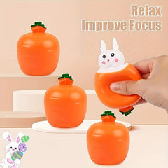 Animal Squeeze Toy Carrot Rabbit Stress Sensory Toy for Autism ADHD Anxiety