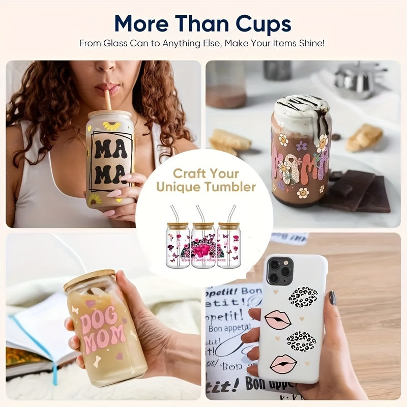 DIY Gift Packaging UV Cup Transfer Sticker 16oz