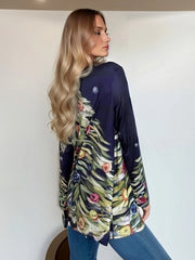 Xmas Cardigan Women's Tree Print Open Front Cardigan