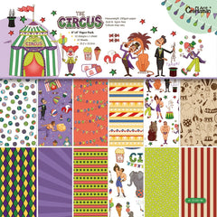 12pcs Retro Polka Dot Circus DIY Scrapbook Paper 15x24cm Non Adhesive