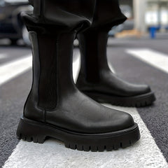 Men's Platform Chelsea Boots Casual Walking Shoes