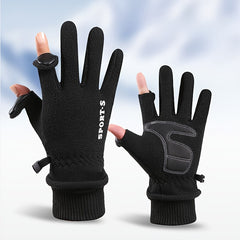 Men's Winter Cycling Gloves Touch Screen Waterproof Windproof Sports Gloves
