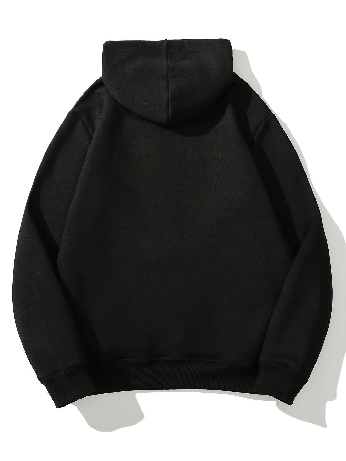 Anime Print Hoodie Fleece Pullover Active Hooded Sweatshirt