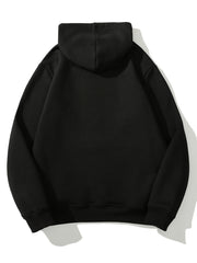 Anime Print Hoodie Fleece Pullover Active Hooded Sweatshirt