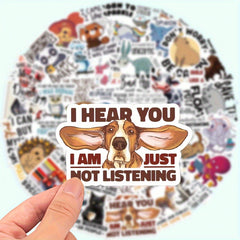 50 Funny Animal Quotes Stickers for Laptops and Water Bottles