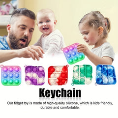 Finger Bubble Decompression Toy with Keychain