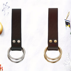 Heavy-Duty Brown Leather Tool Belt with Tool Holder
