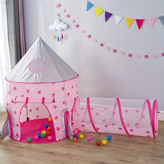 3pcs Indoor Rocket Castle Play Tent Toy House Bed Baby Birthday Gift