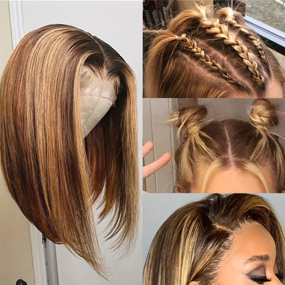 613 Blonde Bob Human Hair Wig 150 Density 13x4 Lace Front Pre Plucked Baby Hair