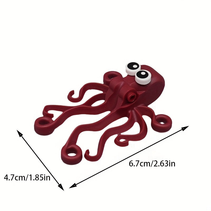 Red Octopus Building Block Model Accessory