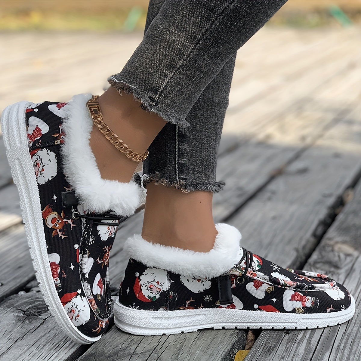 Women's Christmas Snow Boots Plush Comfort & Warmth