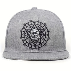 Big Eye Embroidery Snapback Hat Unisex Hip Hop Baseball Cap