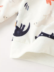 Baby Boy Dinosaur Sweatshirt Long Sleeve Pullover