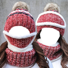 Fleece Lined Beanie Hat Winter Warm Elastic Soft Ear Protection