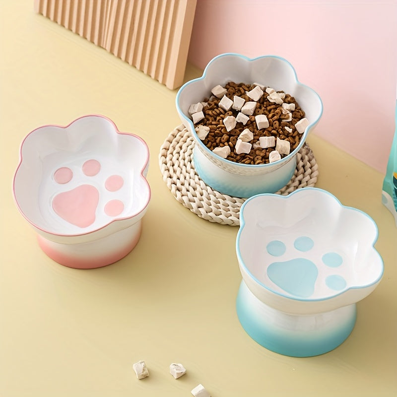 Ceramic Bowl Pet Bowl Raised Pet Dish Cat Dog Food Basin Bowl Pet Supplies