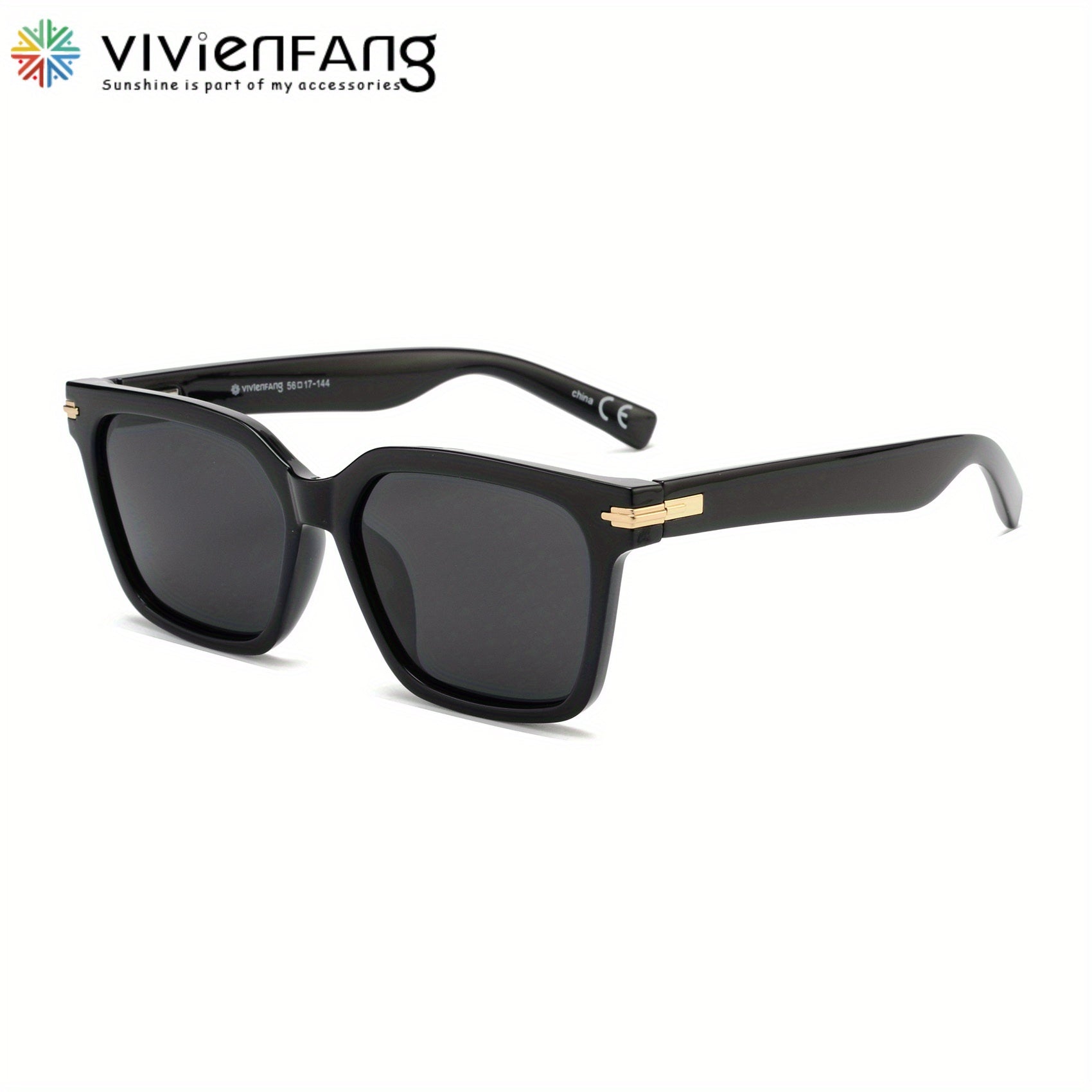 VIVIENFANG Men's Polarized Sunglasses UV Protection Flexible Temples Packaging